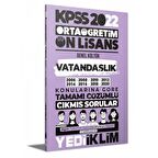 Yediiklim 2022 KPSS Ortaöğretim Ön Lisans Vatandaşlık Konularına Göre Çözümlü Çıkmış Sorular